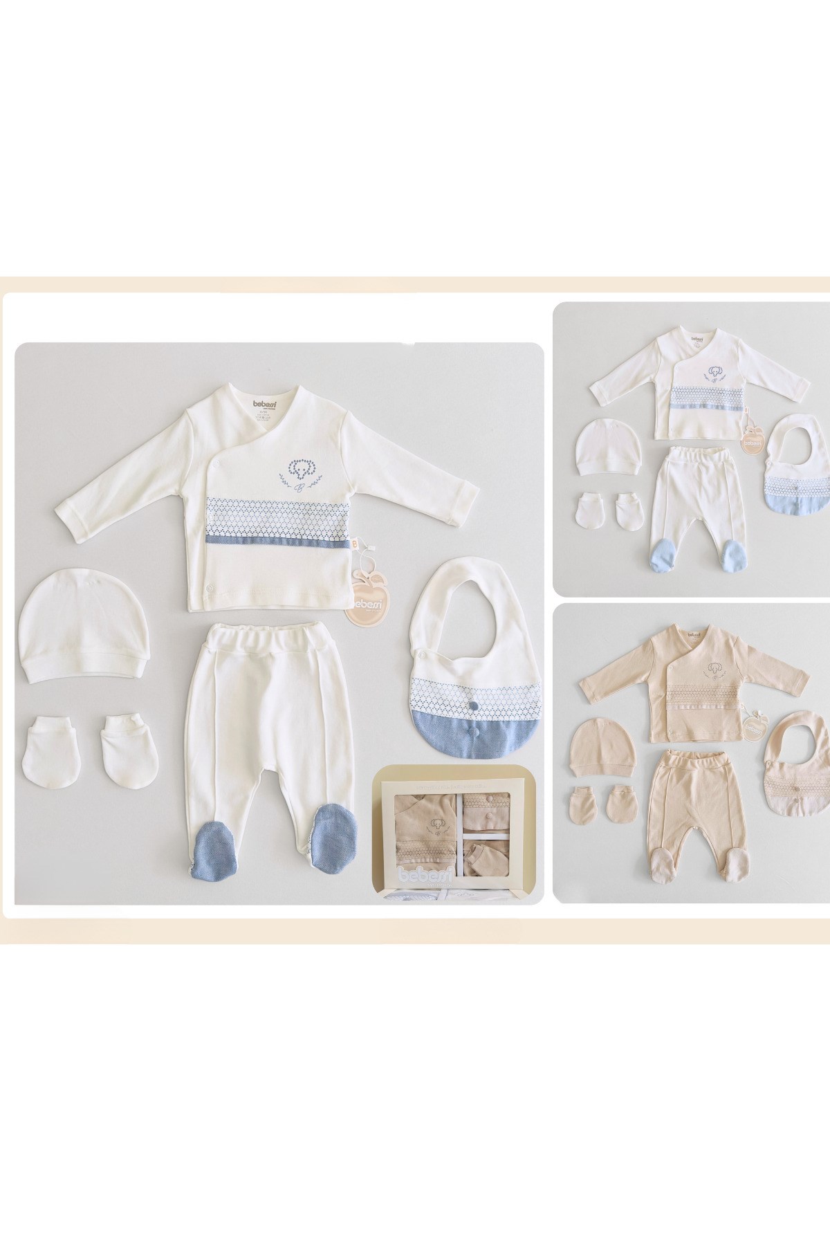 ERKEK BEBEK LUXURY 5'Lİ YENİDOĞAN HASTANE ÇIKIŞI ZIBIN SET
