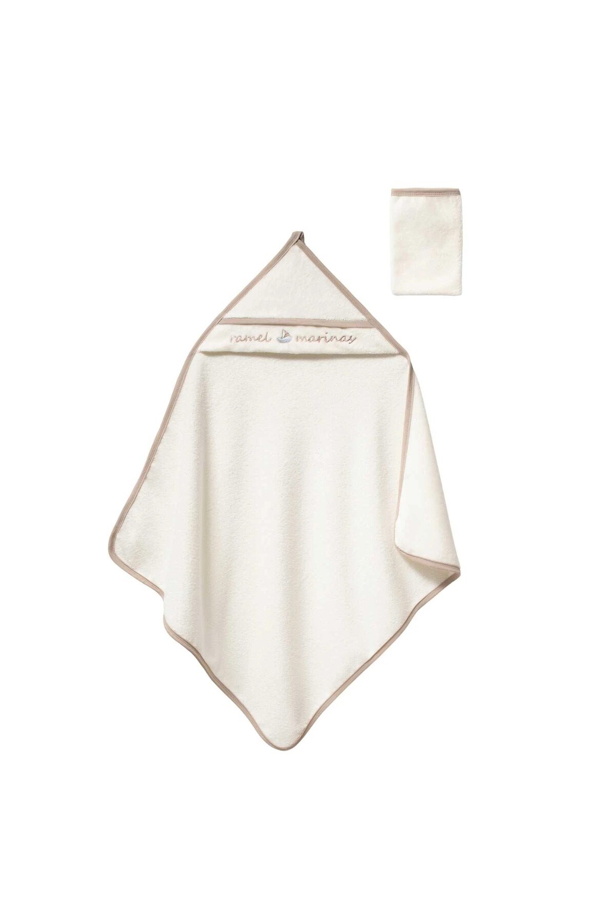 ERKEK BEBEK SİLGİ HAVLU VE KESE %100 PAMUK 75x80 CM 2'Lİ HAVLU SET