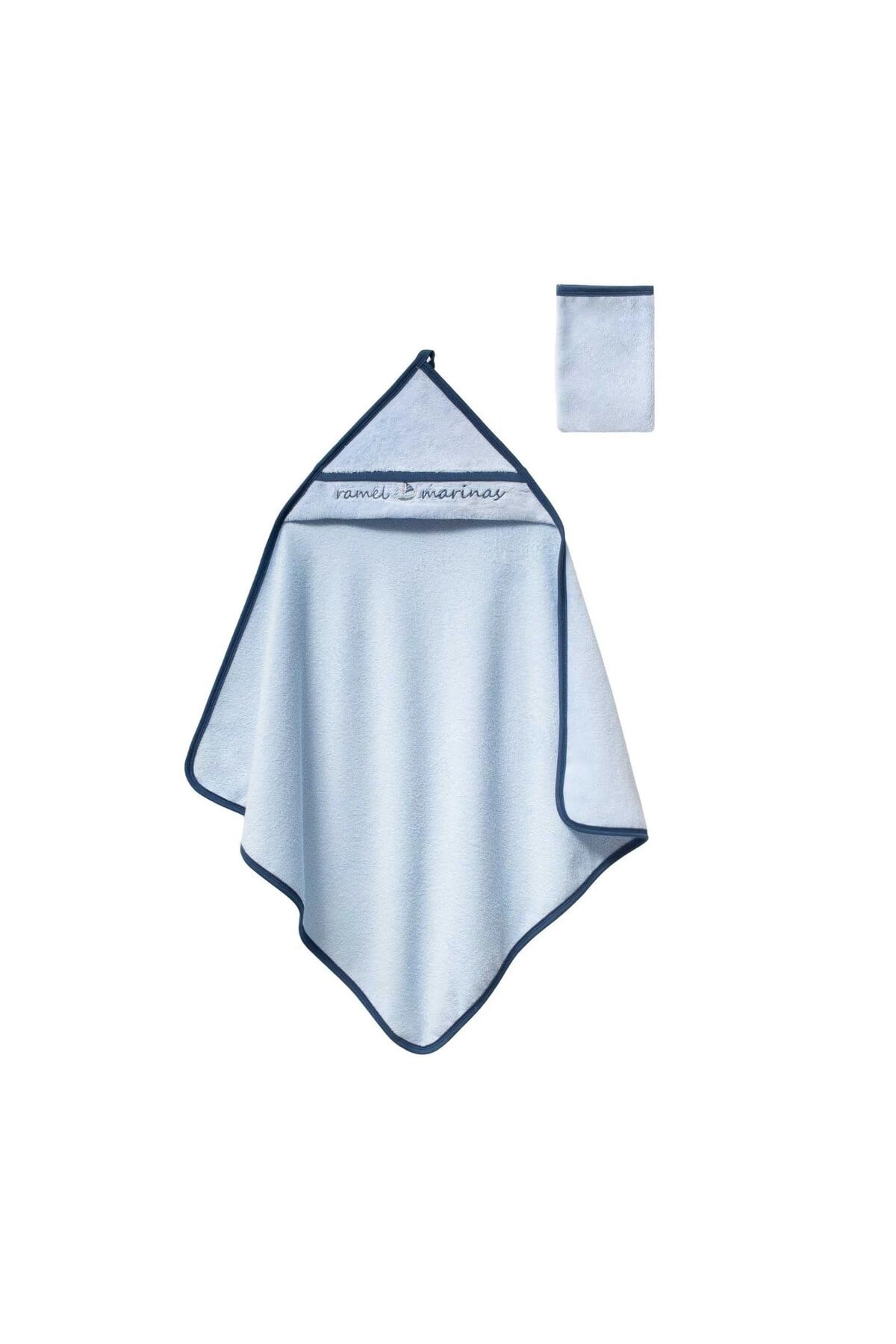 ERKEK BEBEK SİLGİ HAVLU VE KESE %100 PAMUK 75x80 CM 2'Lİ HAVLU SET