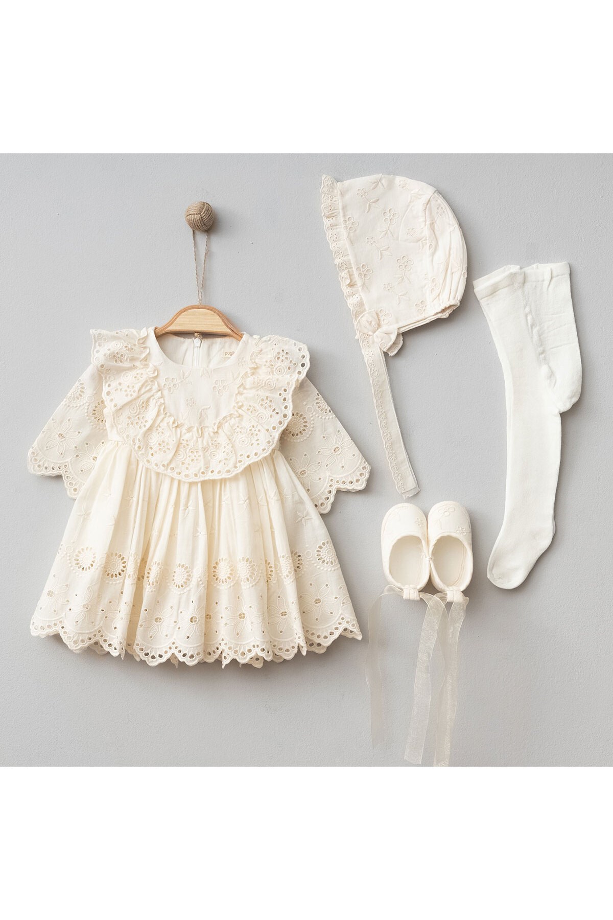 KIZ BEBEK LOTUS 4'LÜ PREMİUM 4'LÜ %100 PAMUK METLÜT SETİ 0-3/3-6 AY YENİDOĞAN KIZ BEBEK