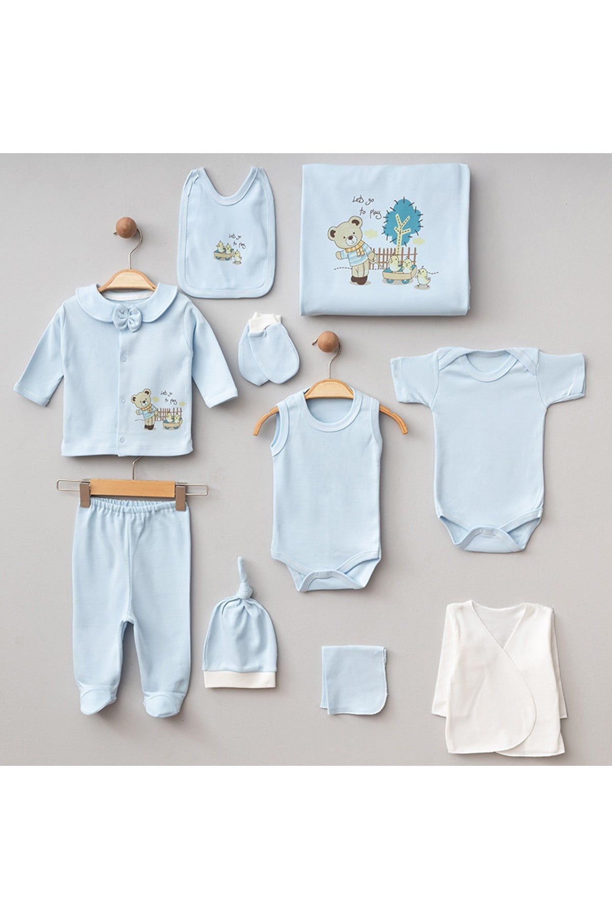 KIZ-ERKEK 10'LU YENİDOĞAN HASTANE ÇIKIŞI ZIBIN SETİ KUTULU