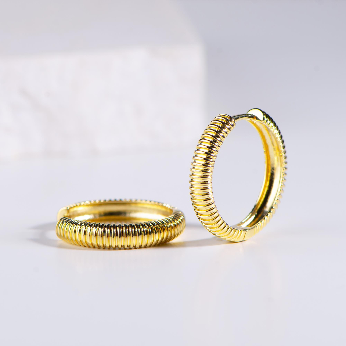 14 Ayar Altın Halka Küpe