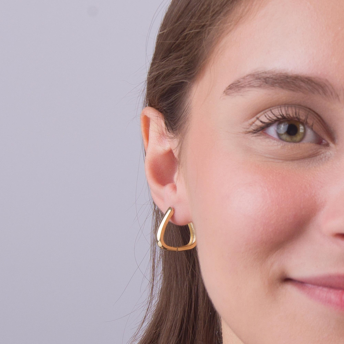 14 Ayar Altın Halka Küpe