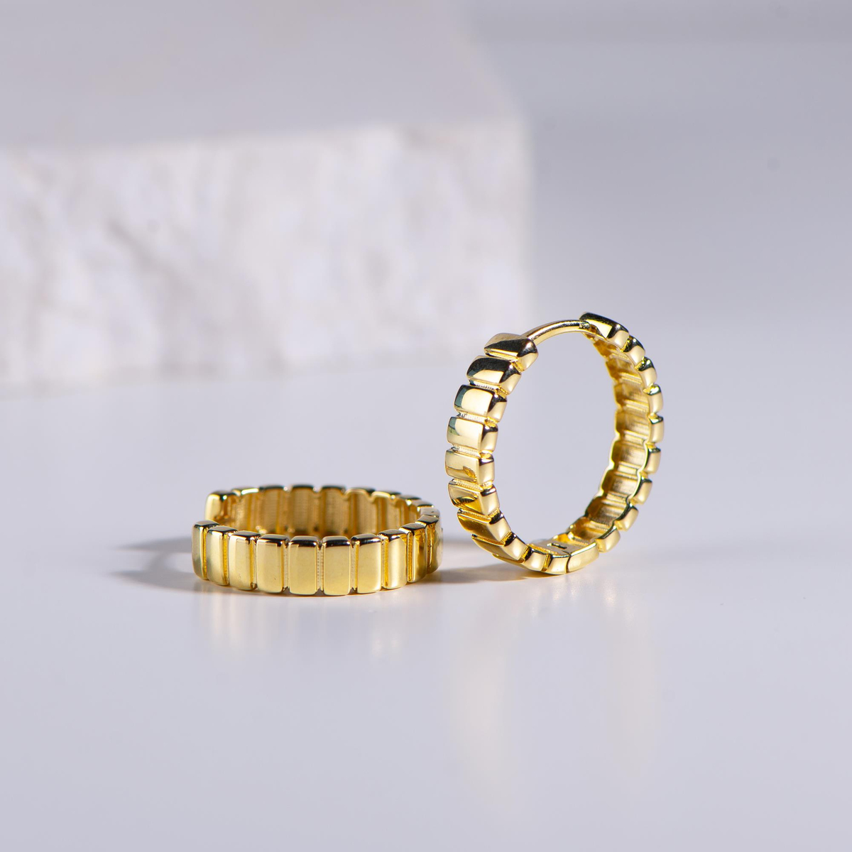 14 Ayar Altın Halka Küpe