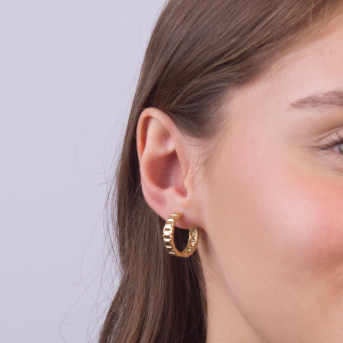 14 Ayar Altın Halka Küpe