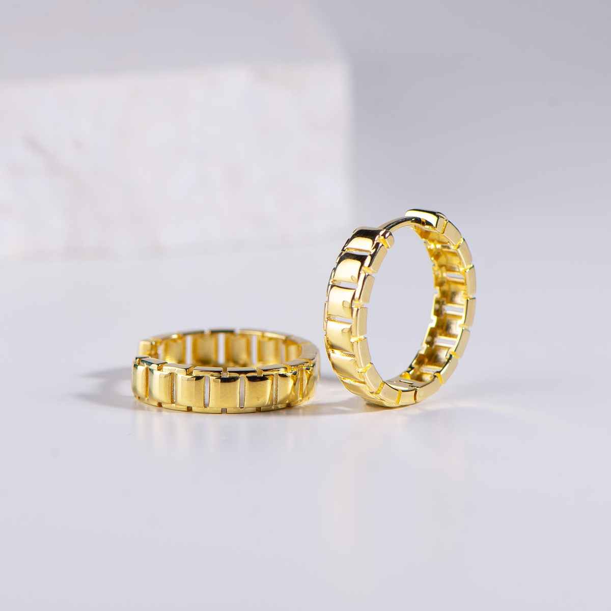 14 Ayar Altın Halka Küpe