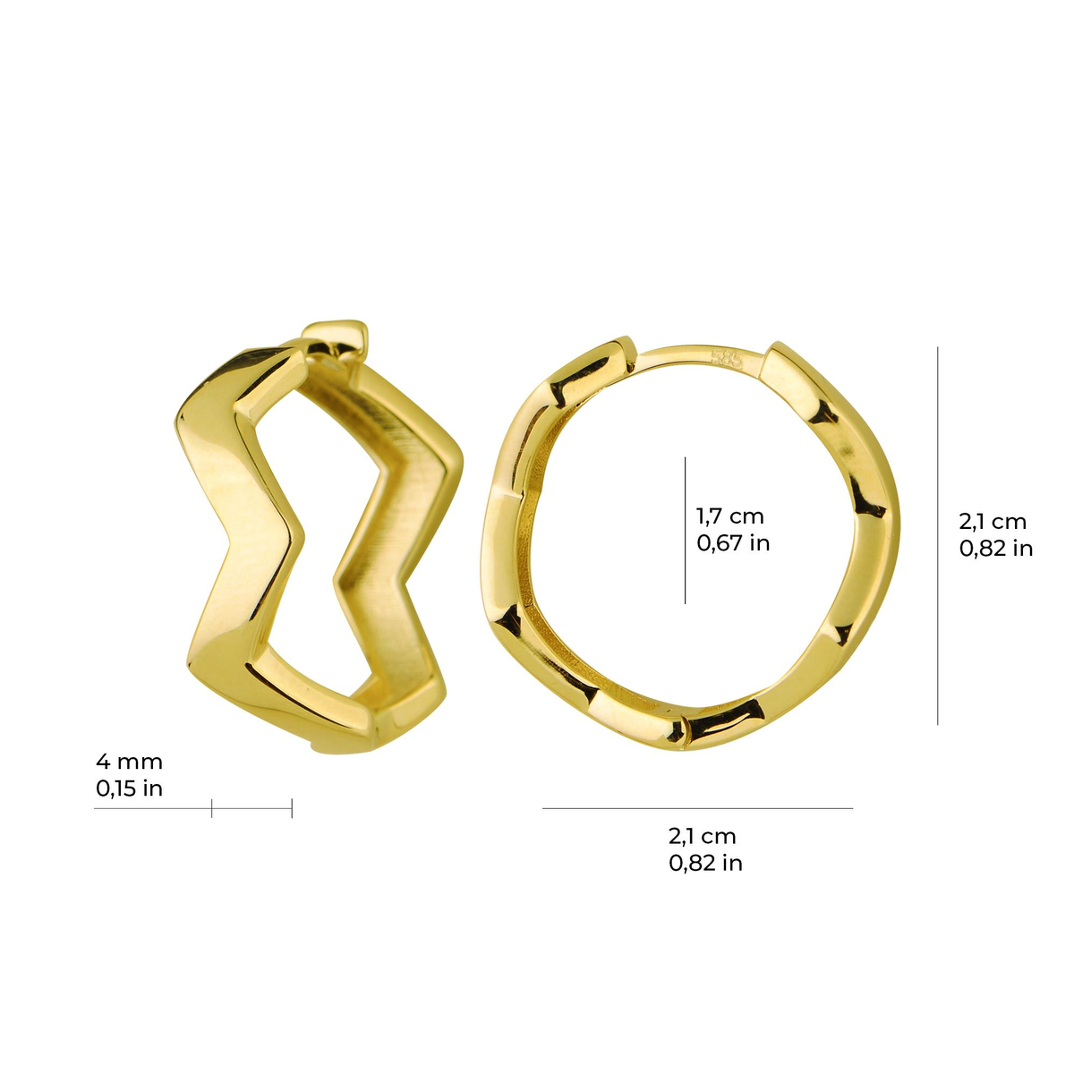 14 Ayar Altın Halka Küpe