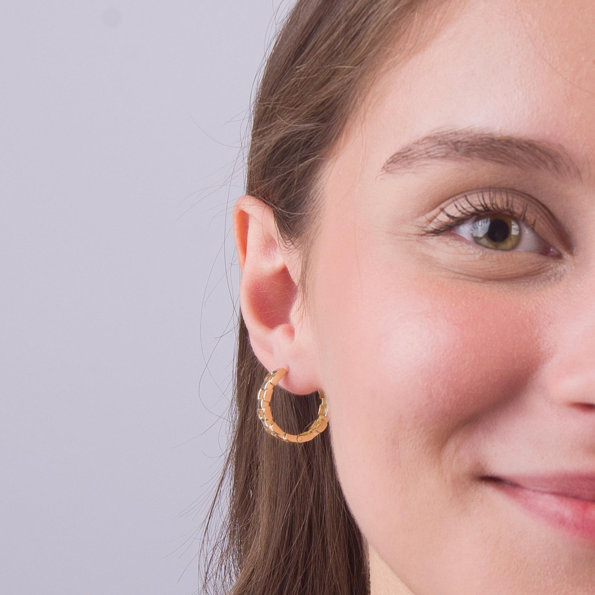 14 Ayar Altın Halka Küpe