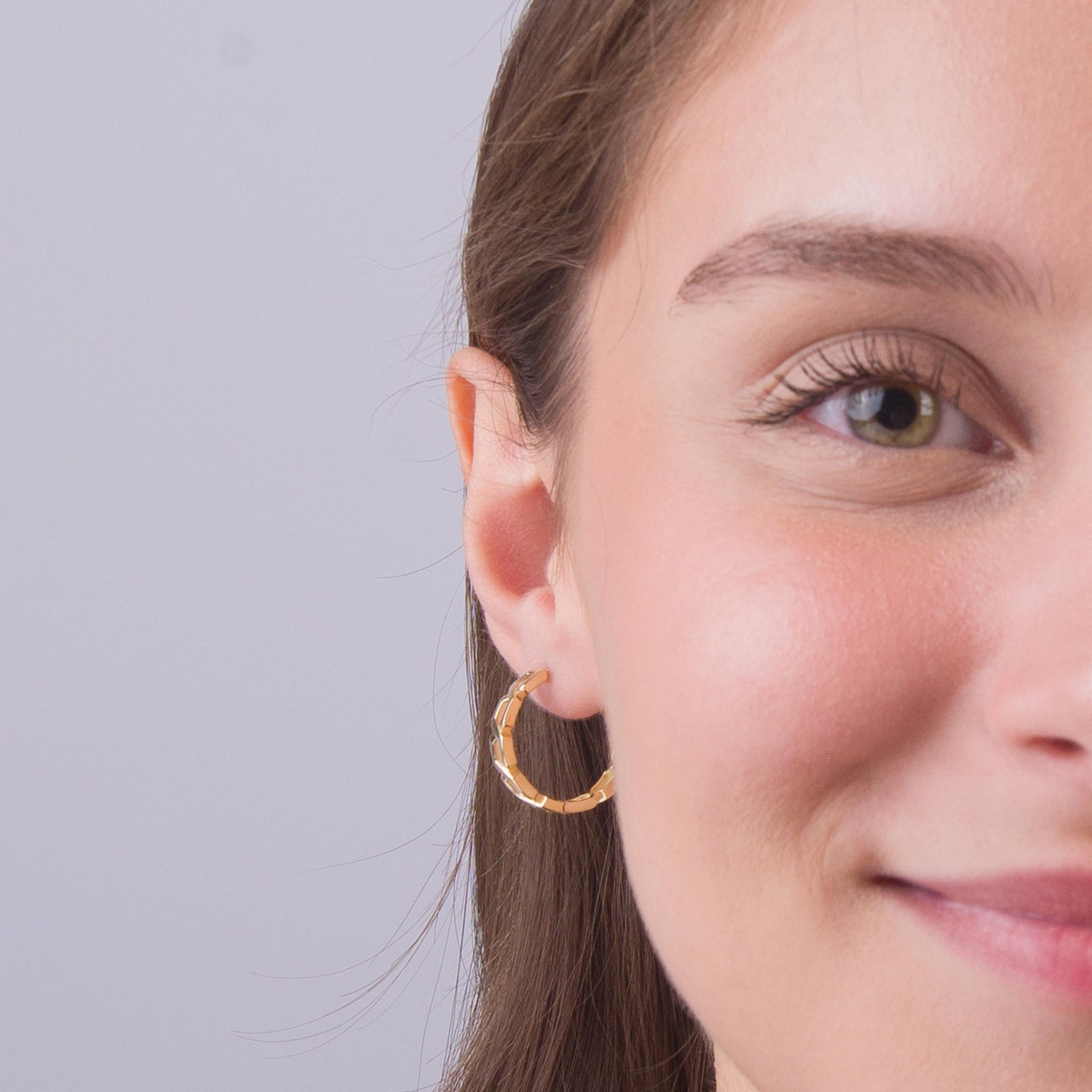 14 Ayar Altın Halka Küpe