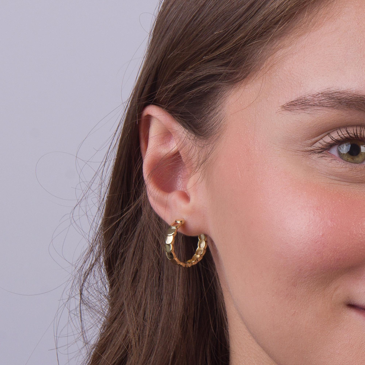 14 Ayar Altın Halka Küpe