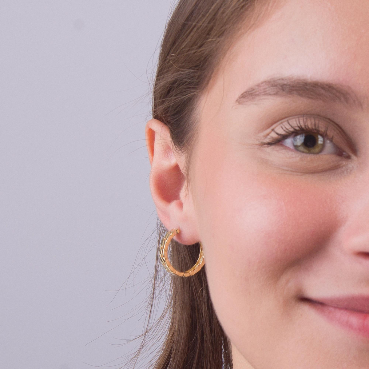 14 Ayar Altın Halka Küpe