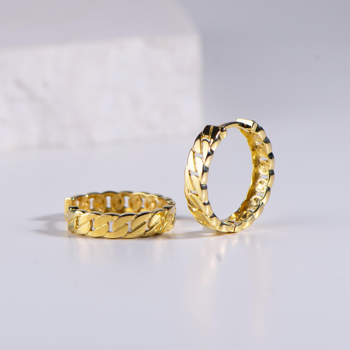 14 Ayar Altın Halka Küpe