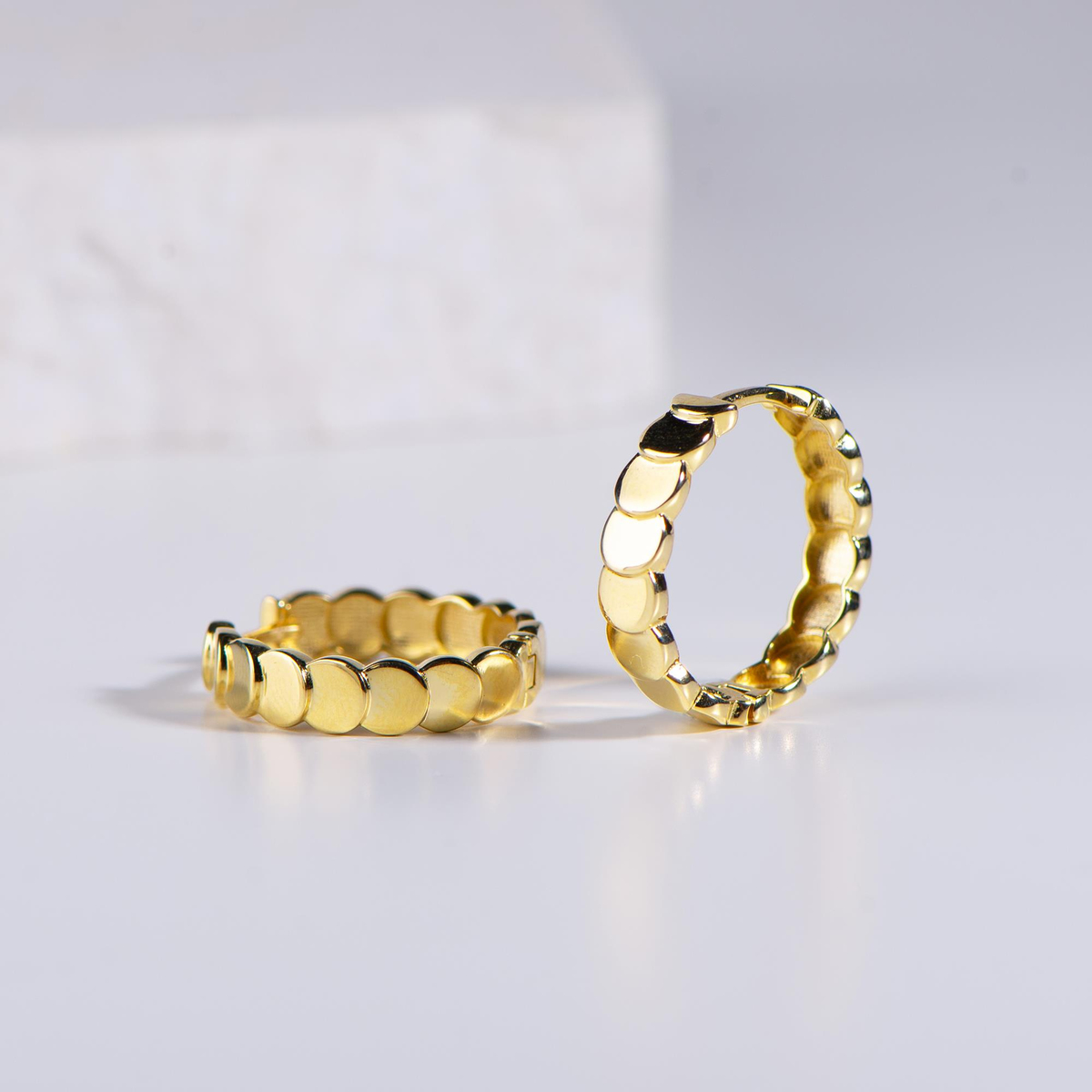 14 Ayar Altın Halka Küpe