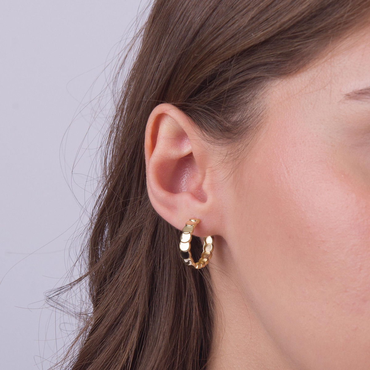 14 Ayar Altın Halka Küpe