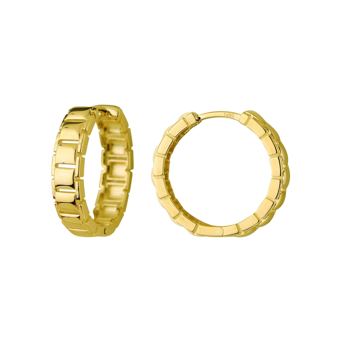 14 Ayar Altın Halka Küpe