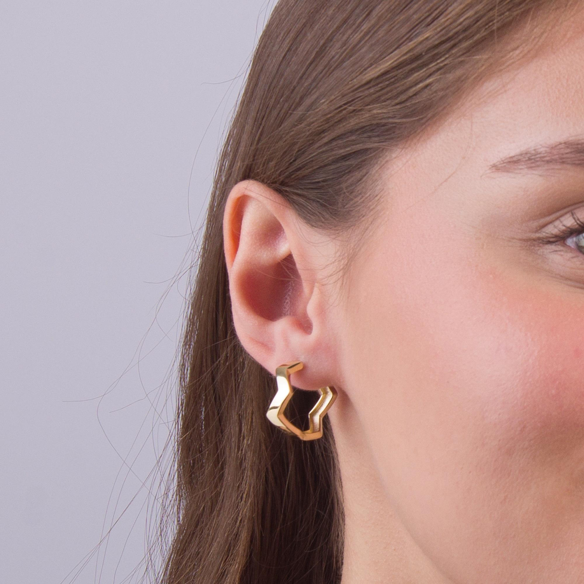 14 Ayar Altın Halka Küpe