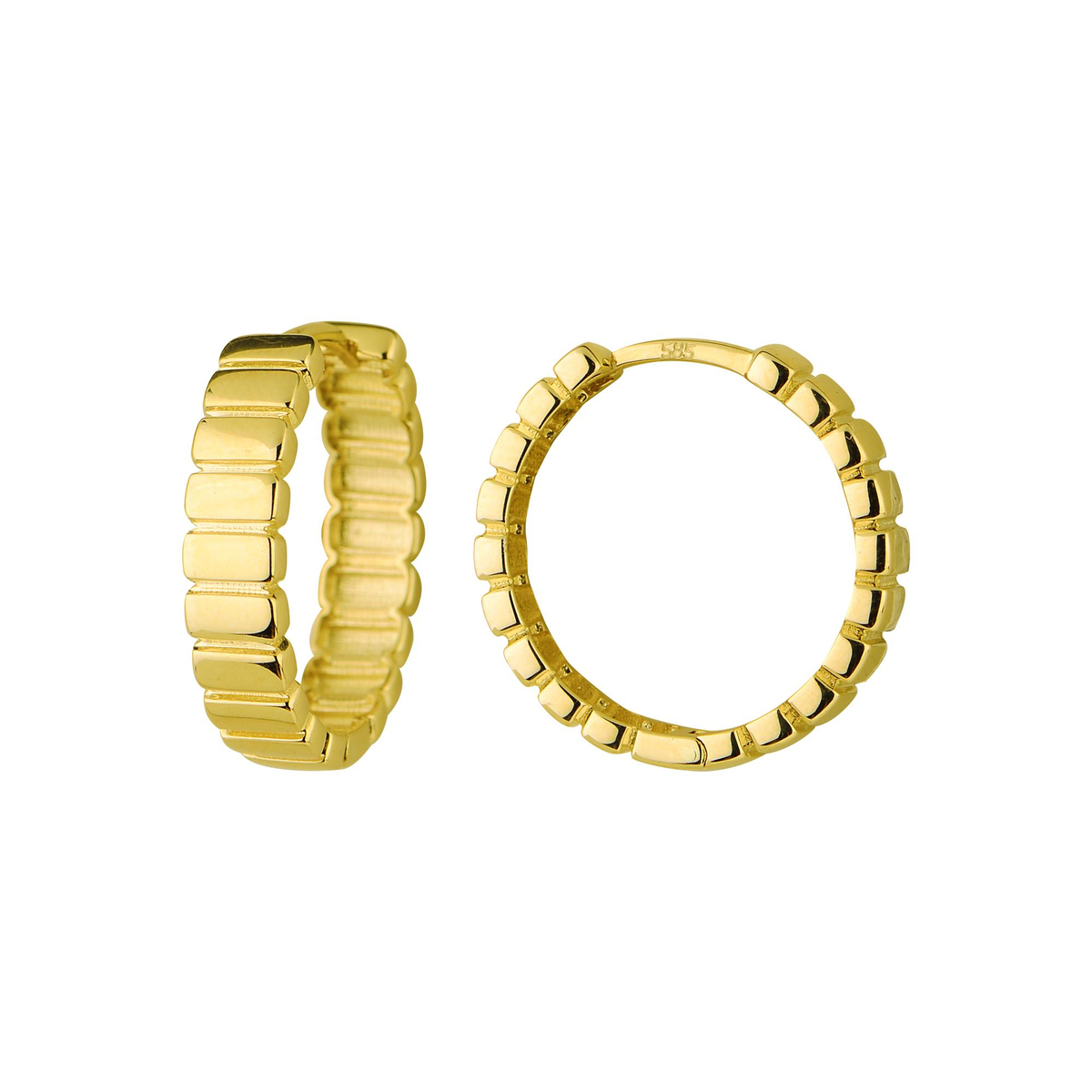 14 Ayar Altın Halka Küpe