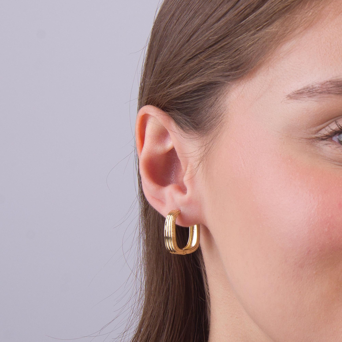 14 Ayar Altın Halka Küpe