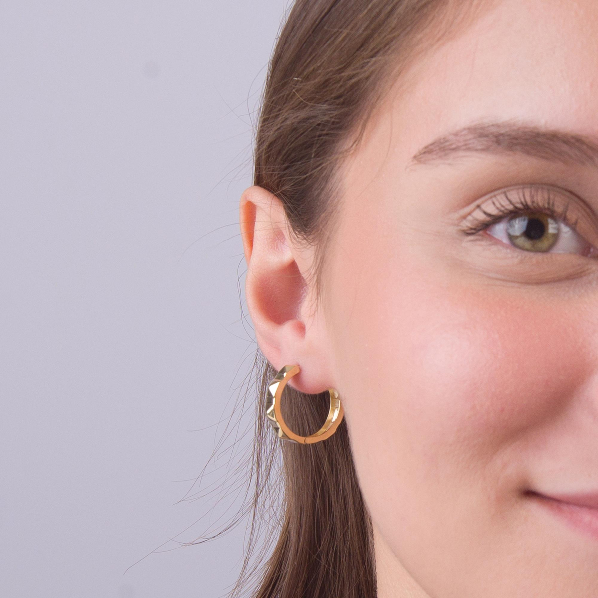 14 Ayar Altın Halka Küpe