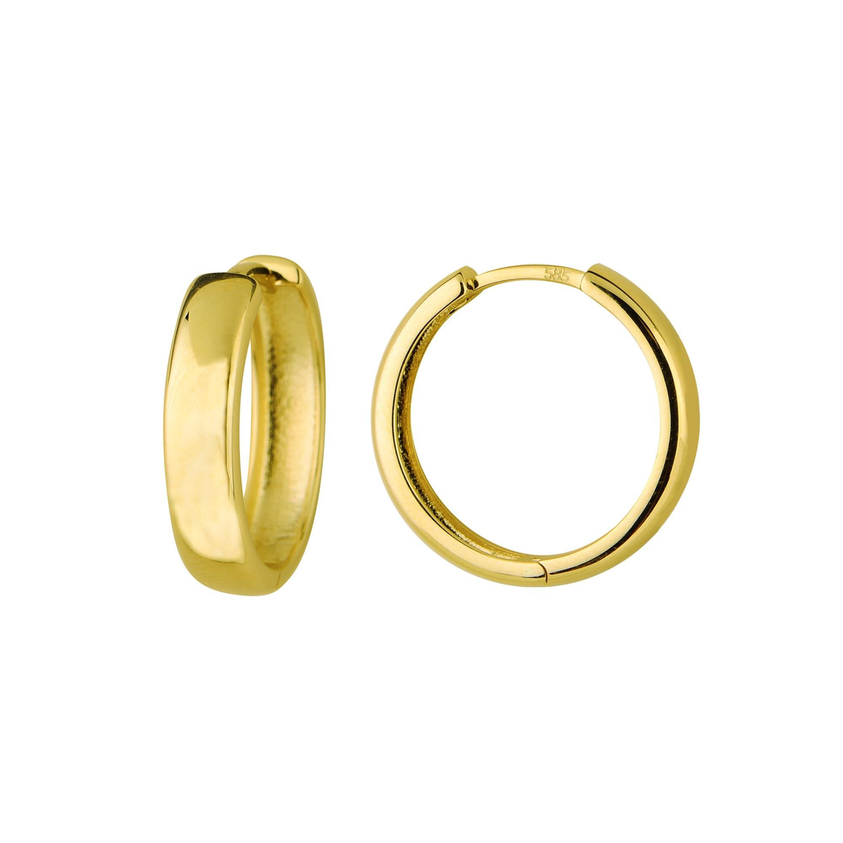 14 Ayar Altın Halka Küpe