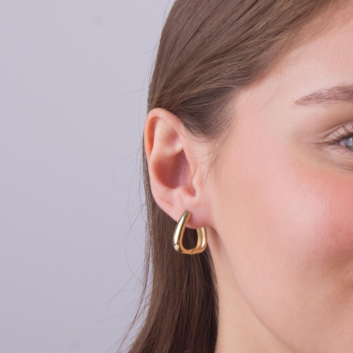 14 Ayar Altın Halka Küpe