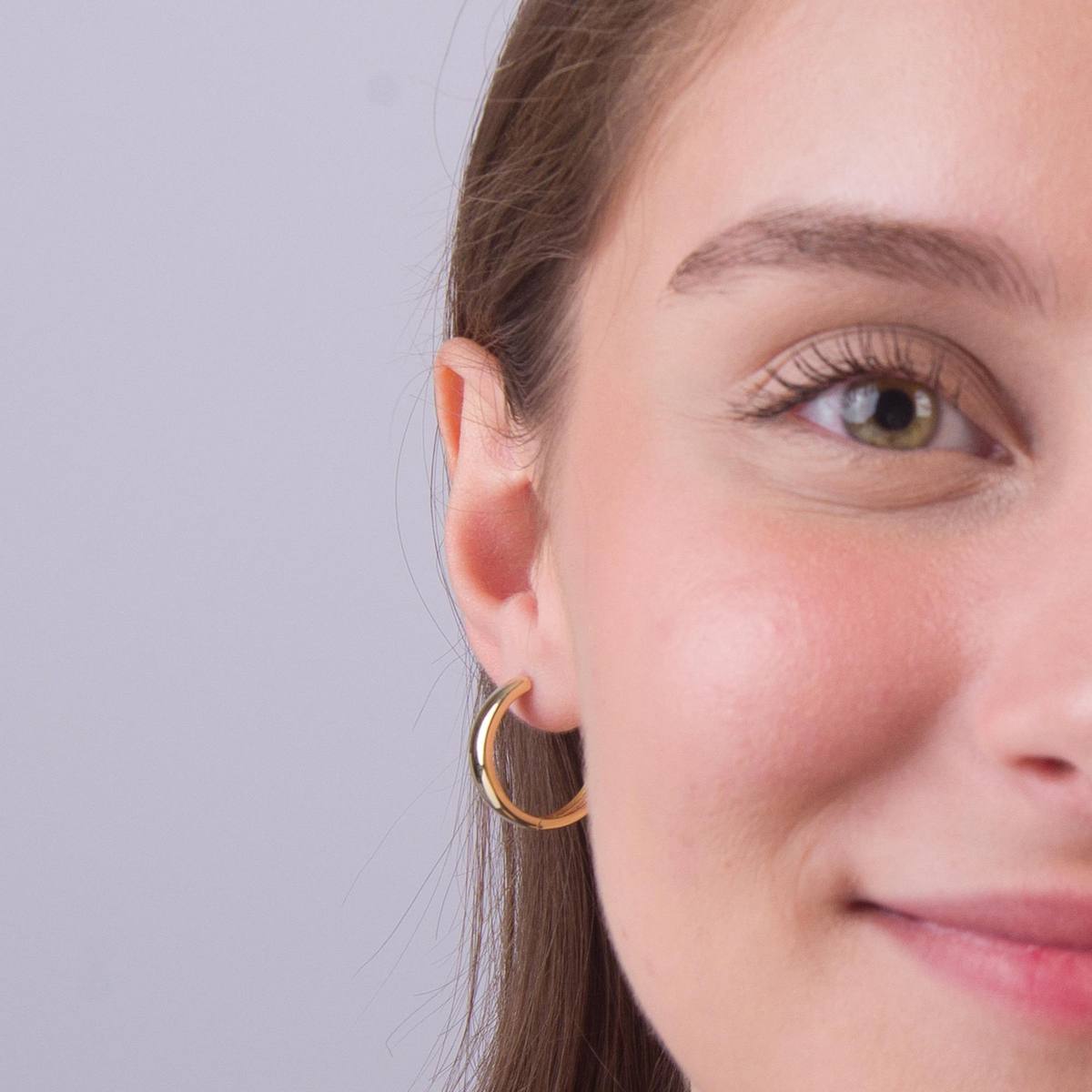 14 Ayar Altın Halka Küpe