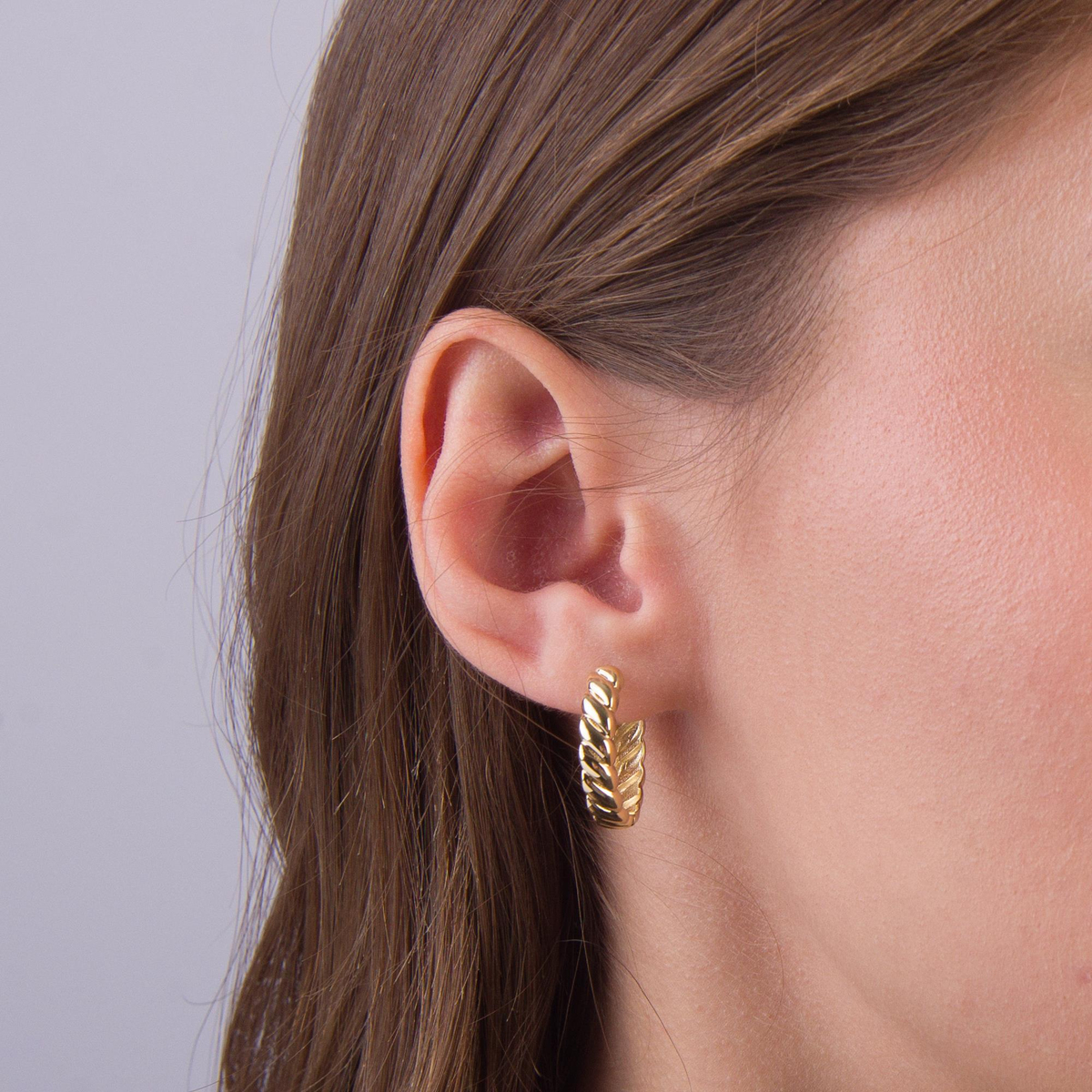 14 Ayar Altın Halka Küpe