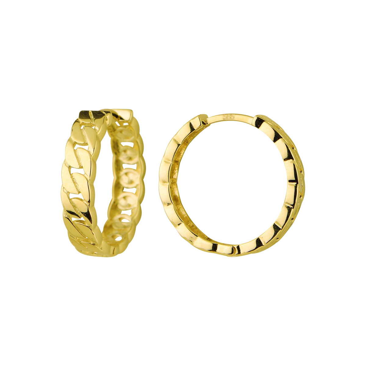 14 Ayar Altın Halka Küpe