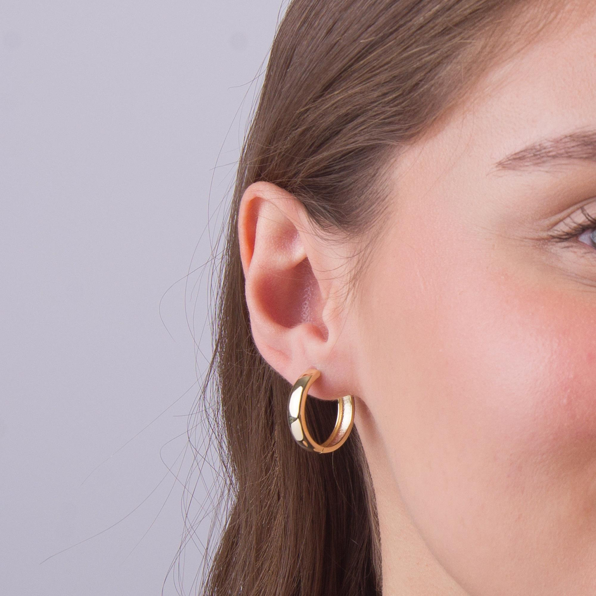 14 Ayar Altın Halka Küpe