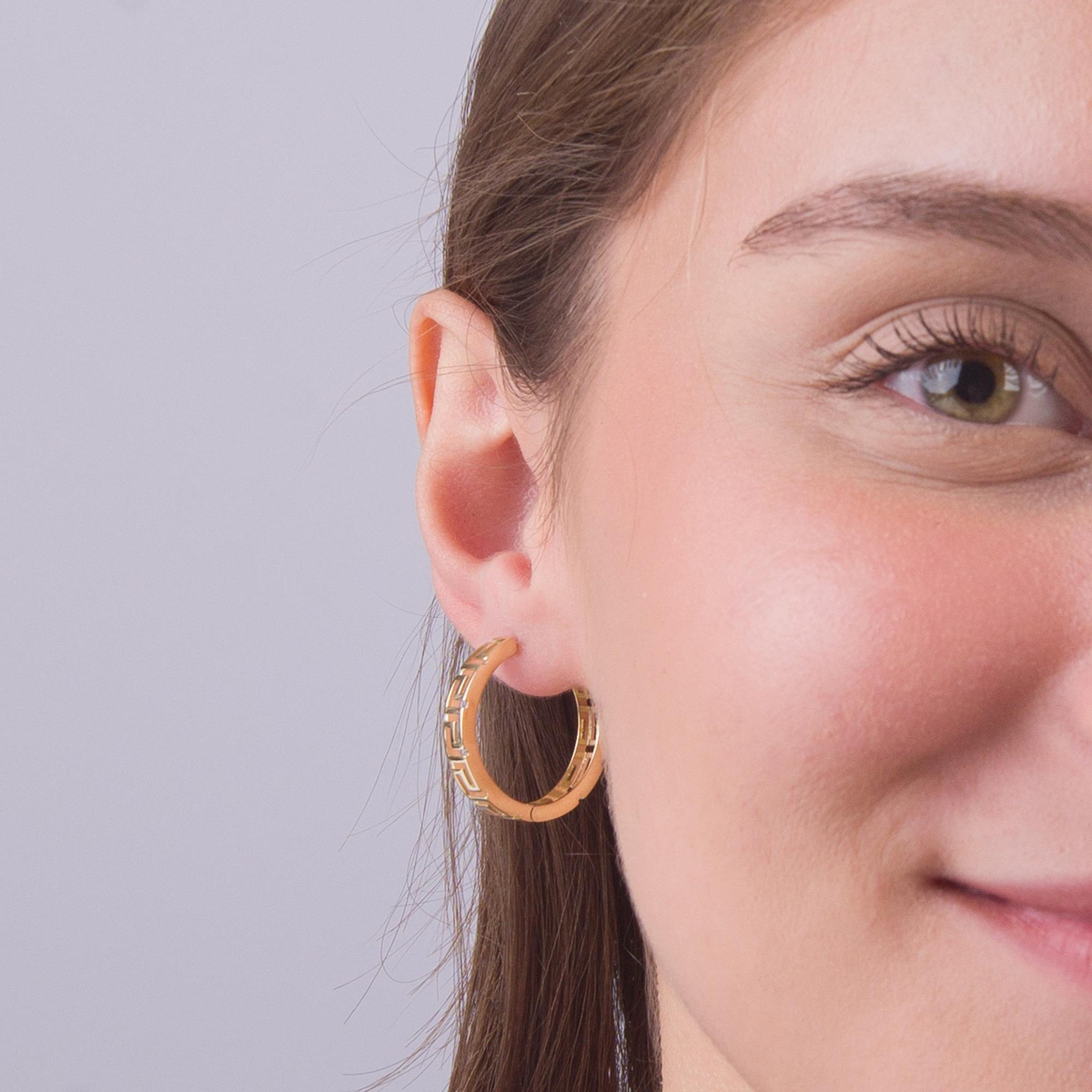 14 Ayar Altın Halka Küpe