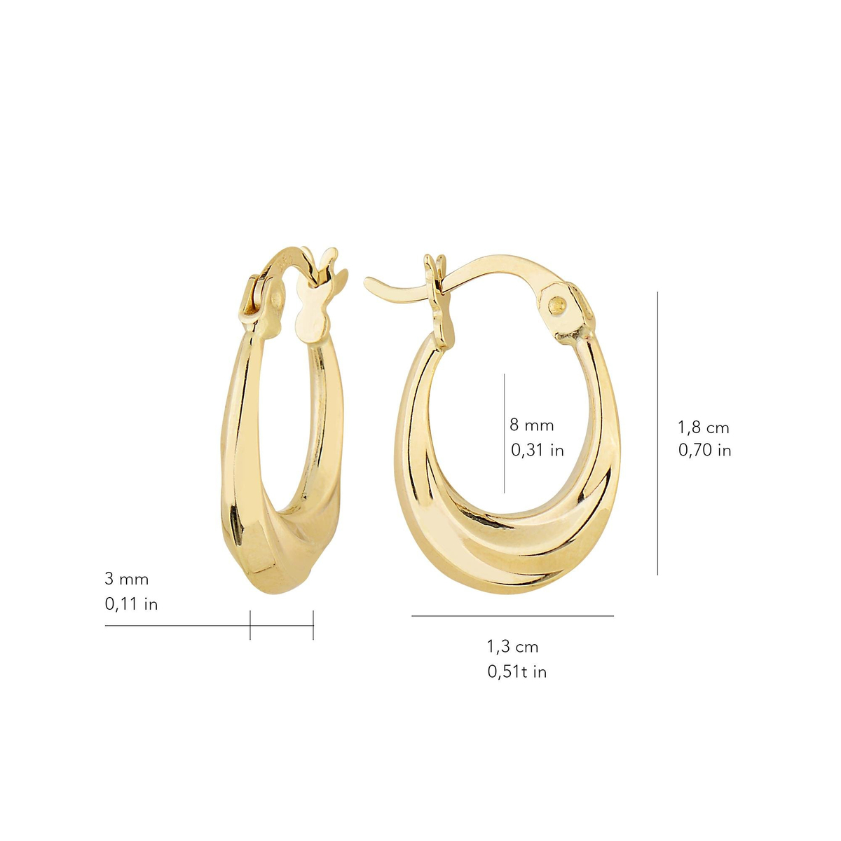 14 Ayar İtalyan Halka Küpe