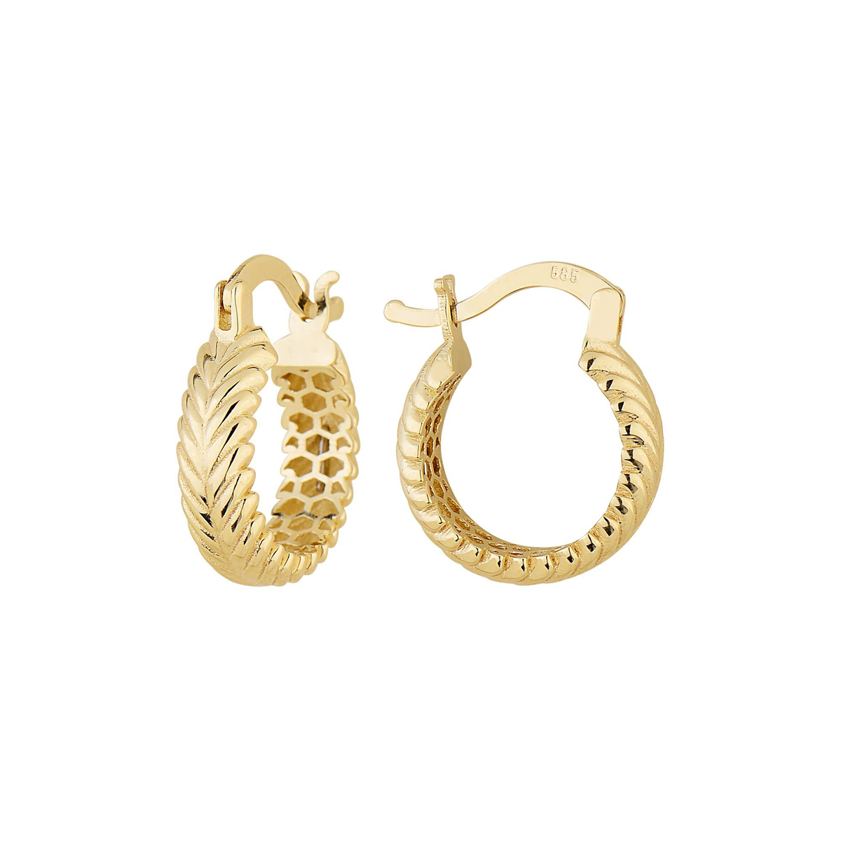 14 Ayar İtalyan Başak Halka Küpe