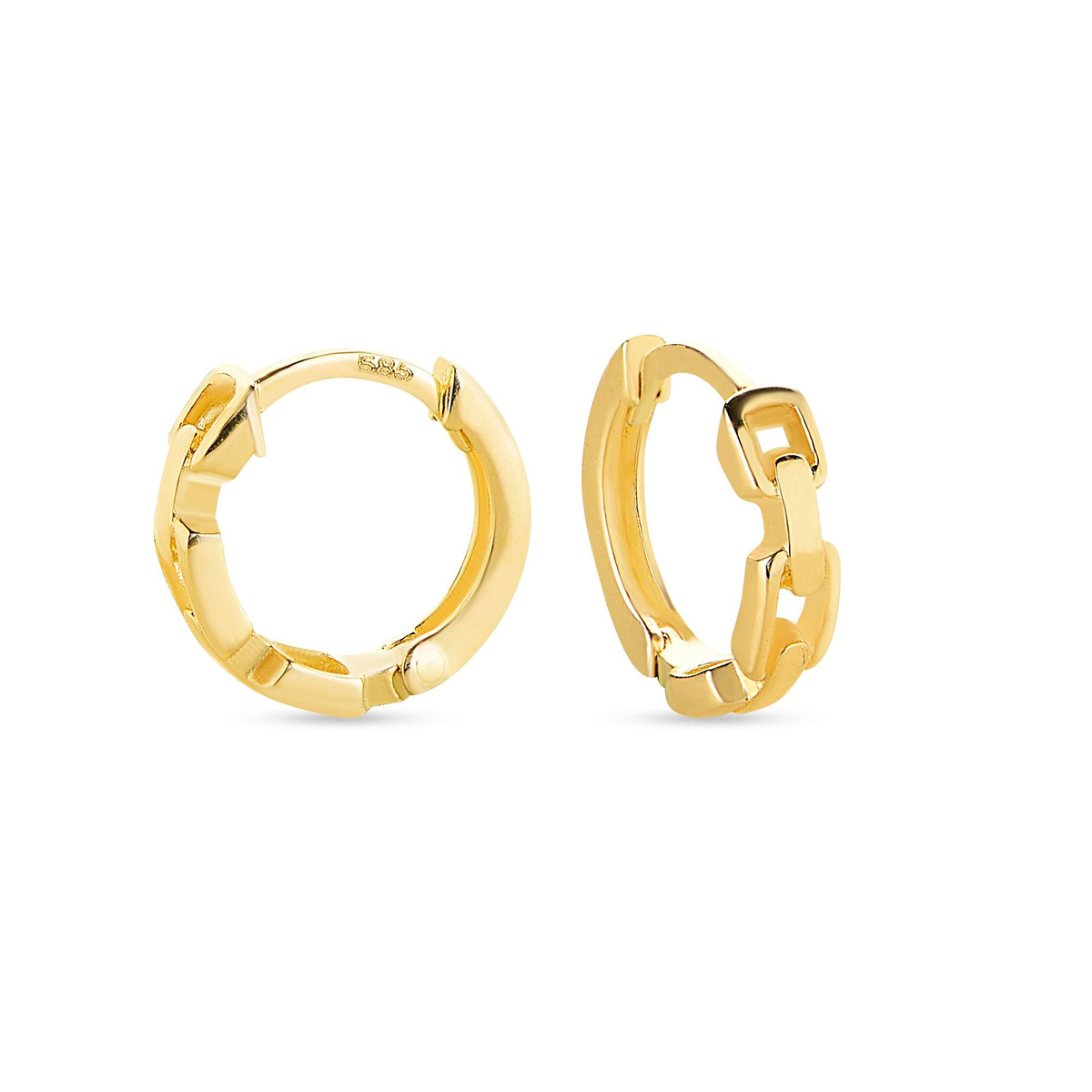 14 Ayar Modern Halka Altın Küpe