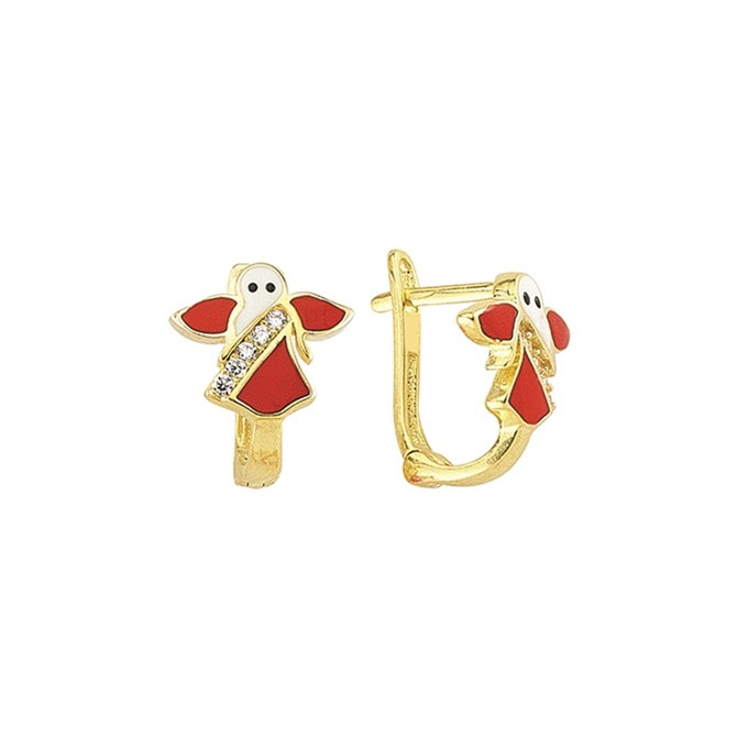 14 Ayar Taşlı Çocuk Altın Küpe