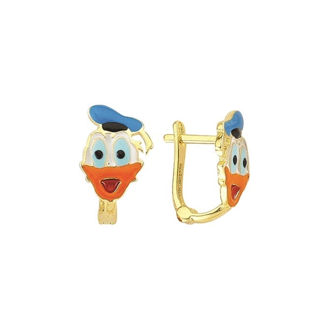 14 Ayar Donald Duck Ördek Altın Küpe