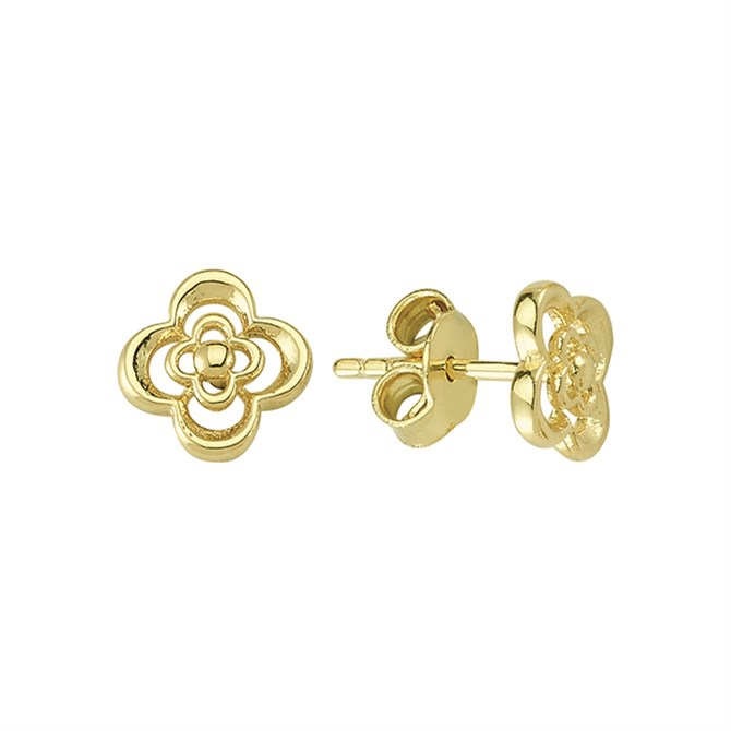 14 Ayar Çiçek Altın Küpe