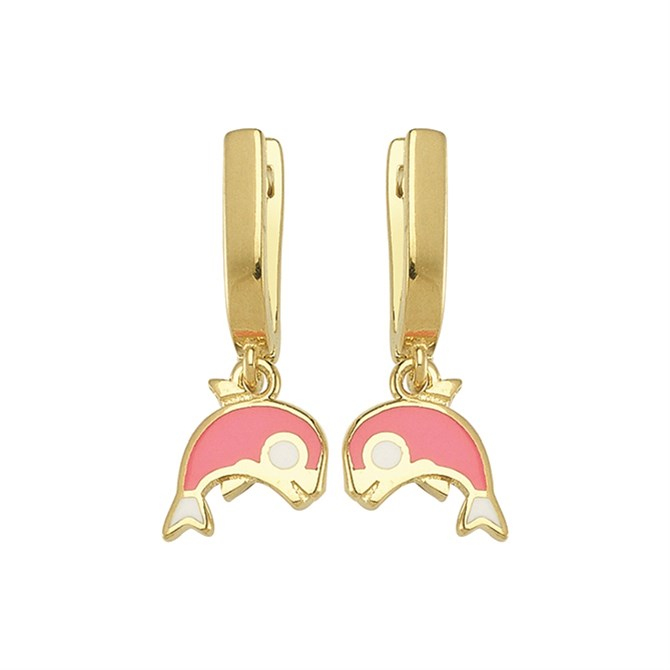 14 Ayar Altın Yunus Küpe