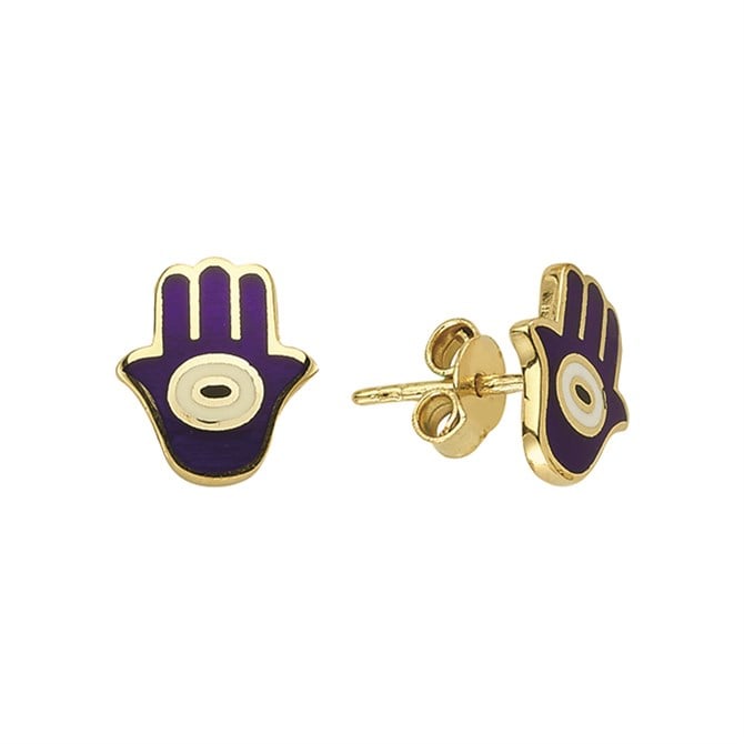 14 Ayar Fatma Ana Eli Altın Küpe