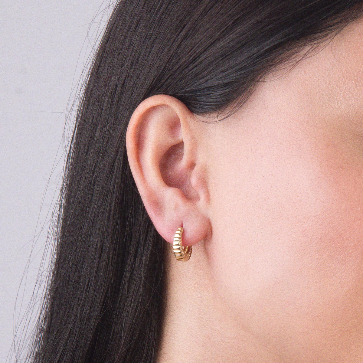 14 Ayar Halka Altın Küpe