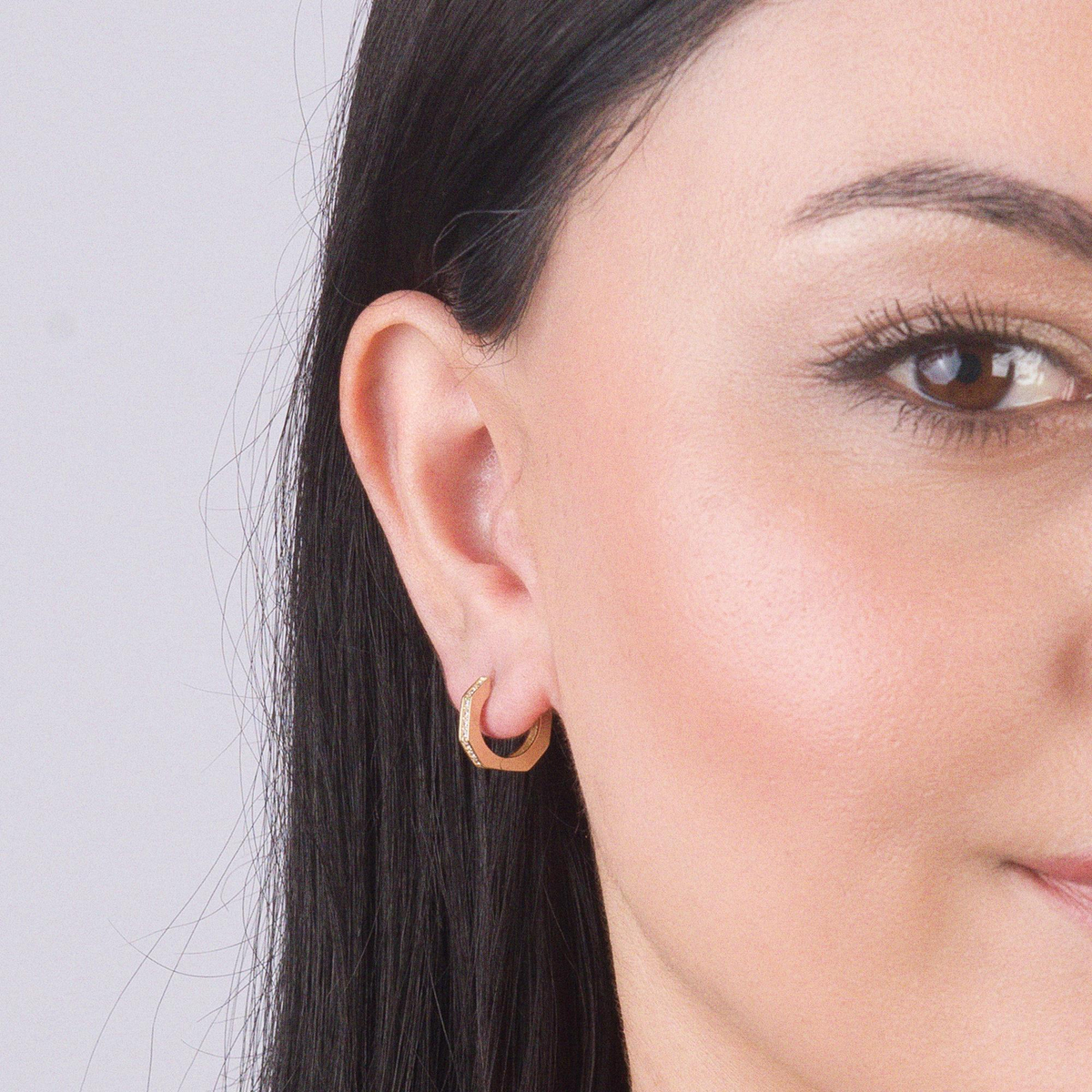 14 Ayar Halka Altın Küpe