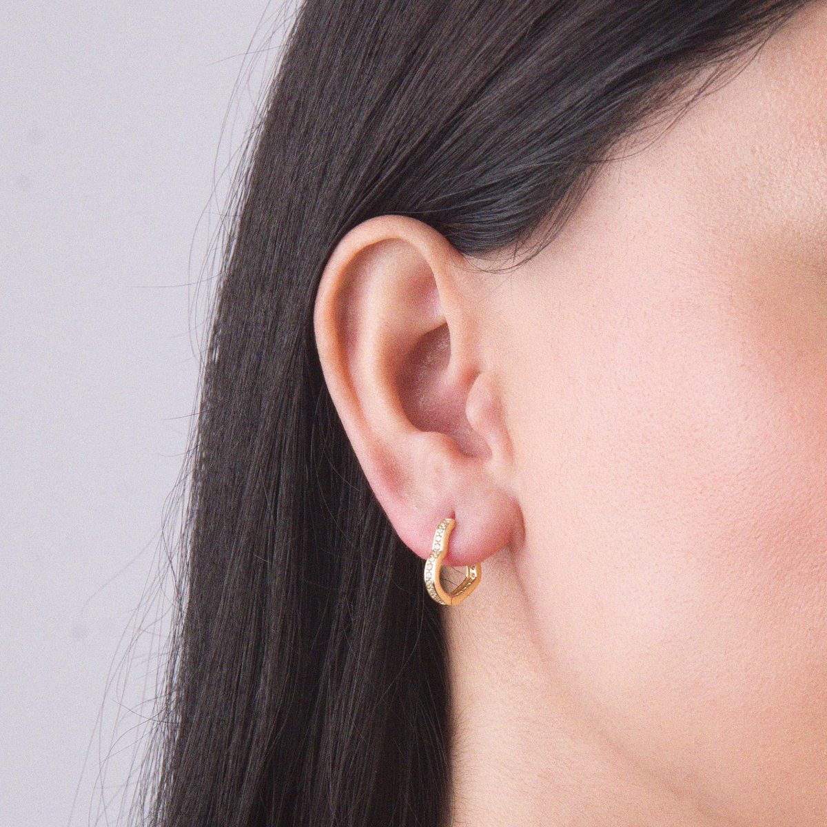 14 Ayar Halka Altın Küpe