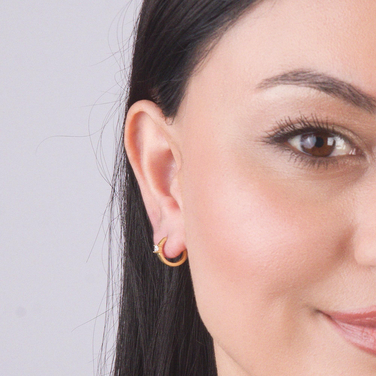 14 Ayar Halka Altın Küpe