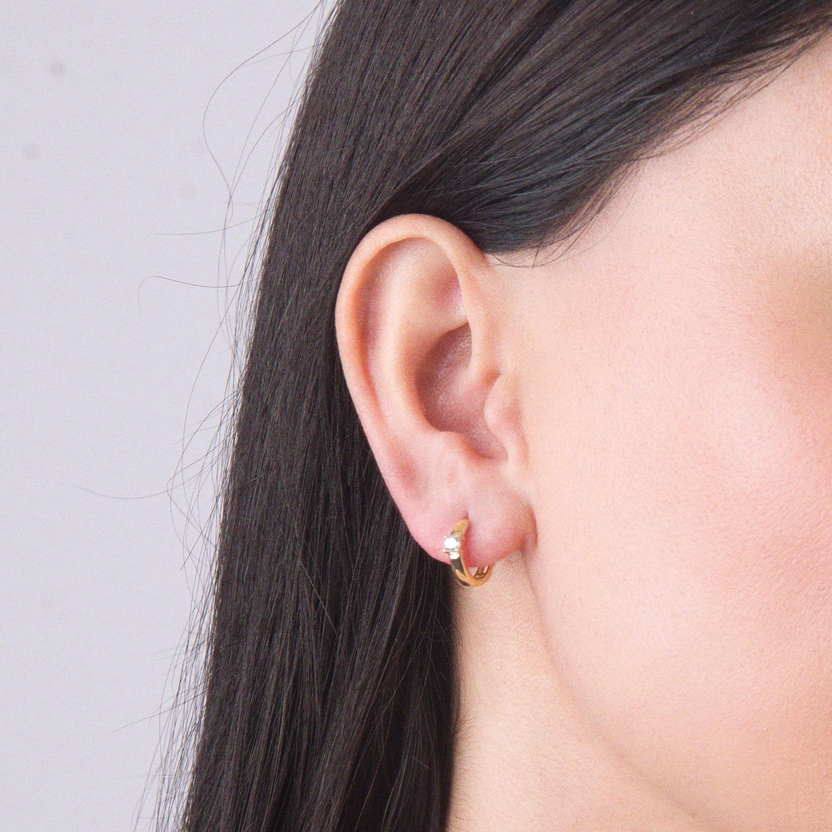 14 Ayar Halka Altın Küpe