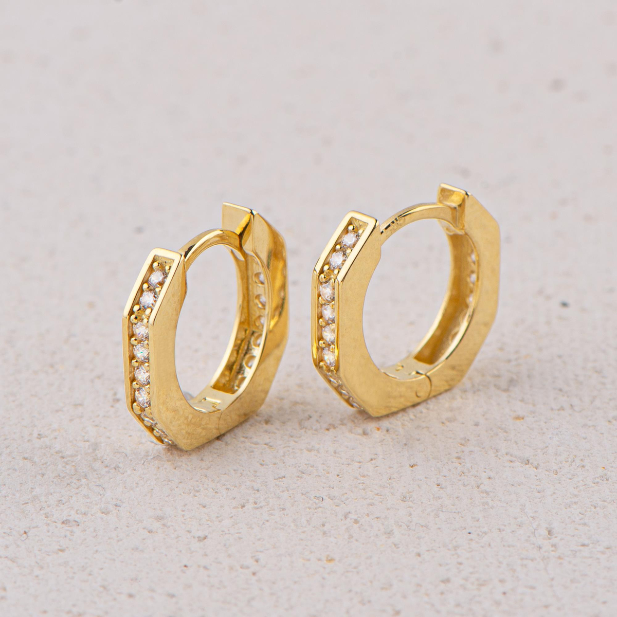 14 Ayar Halka Altın Küpe