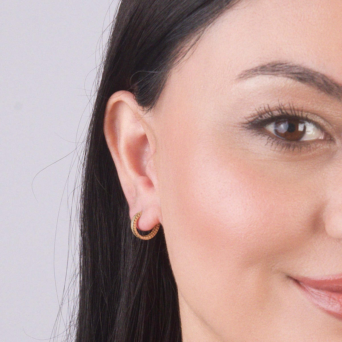 14 Ayar Halka Altın Küpe