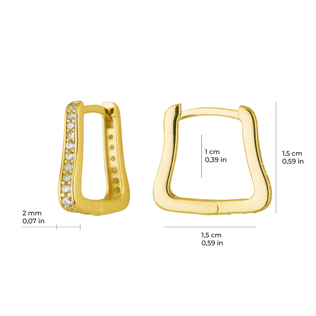 14 Ayar Halka Altın Küpe