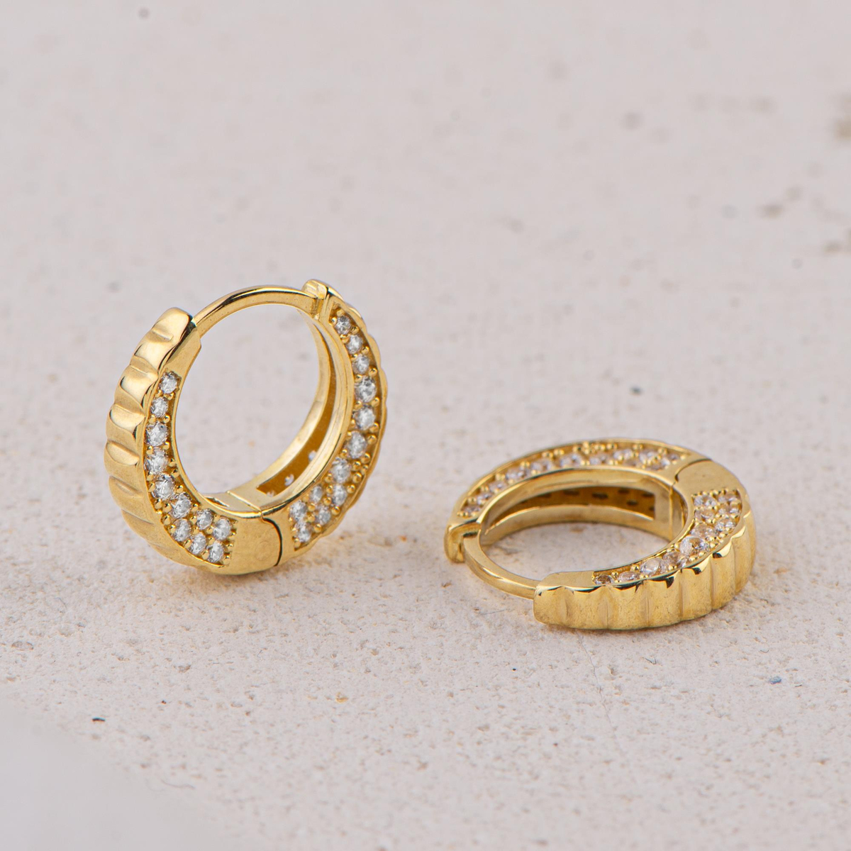 14 Ayar Halka Altın Küpe