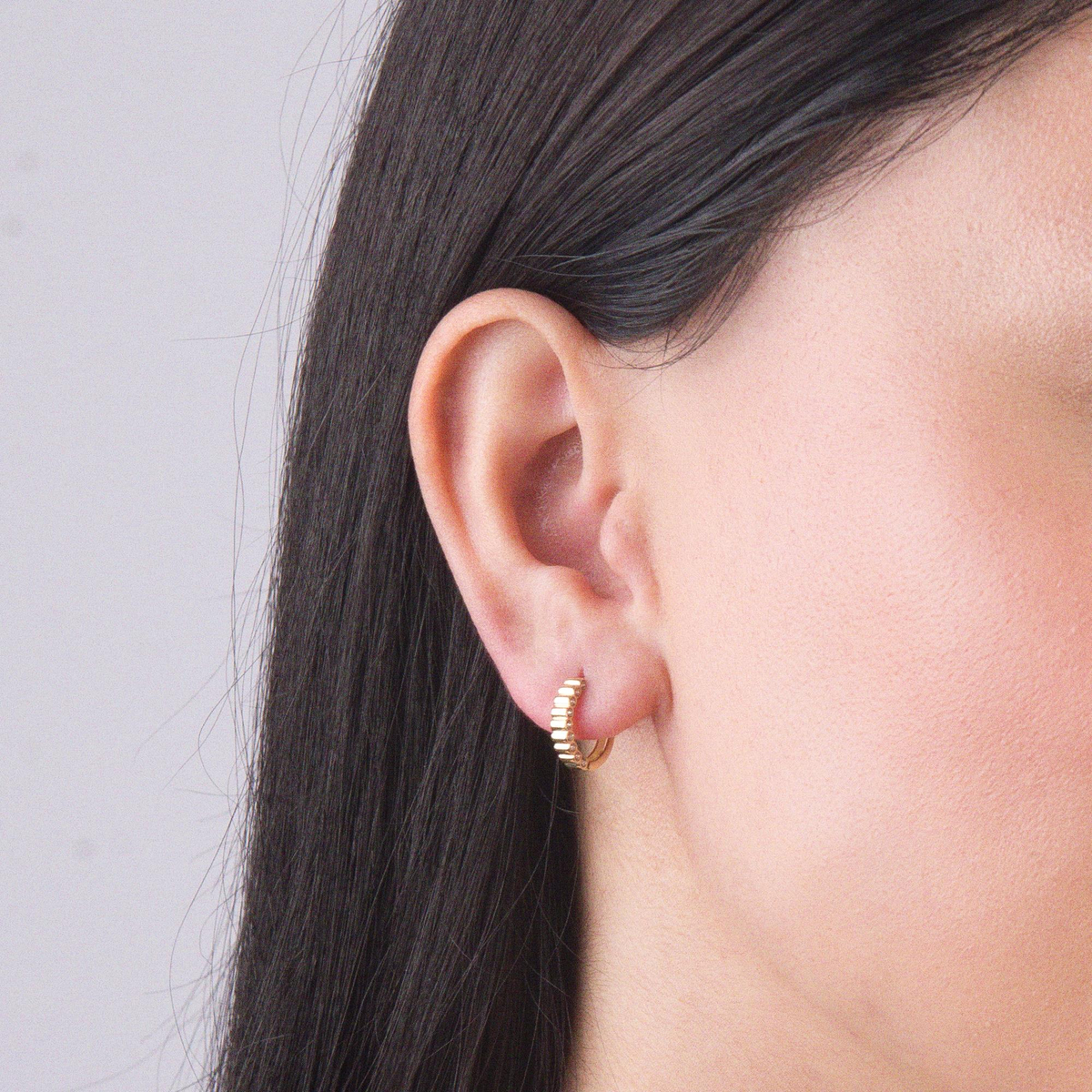 14 Ayar Halka Altın Küpe