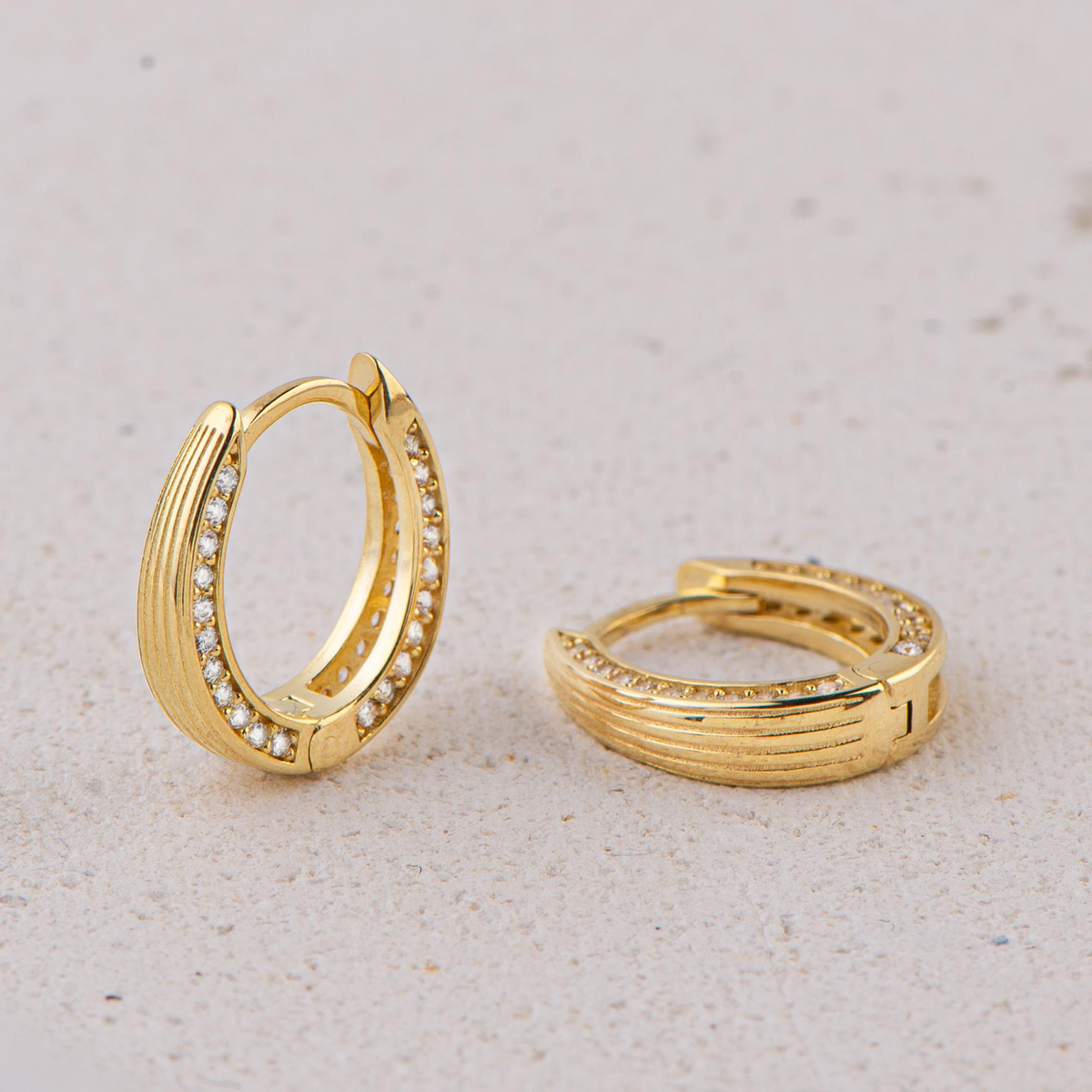 14 Ayar Halka Altın Küpe