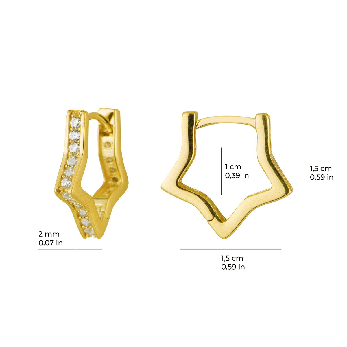 14 Ayar Halka Altın Küpe